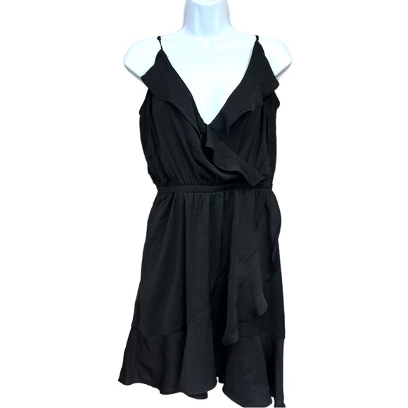 Sz M Express Black Spaghetti Strap Dress - Picture 2 of 7
